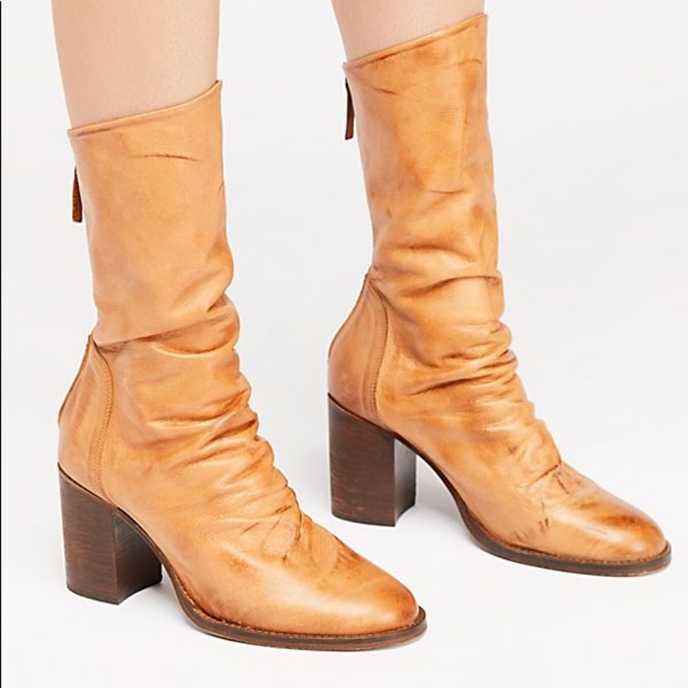 Free people elle block heel boot size EU 37 / US 7